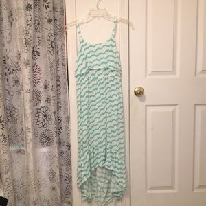 white and baby blue girls XL roxy dress